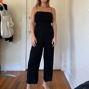 black, flowy ASOS jumpsuit
